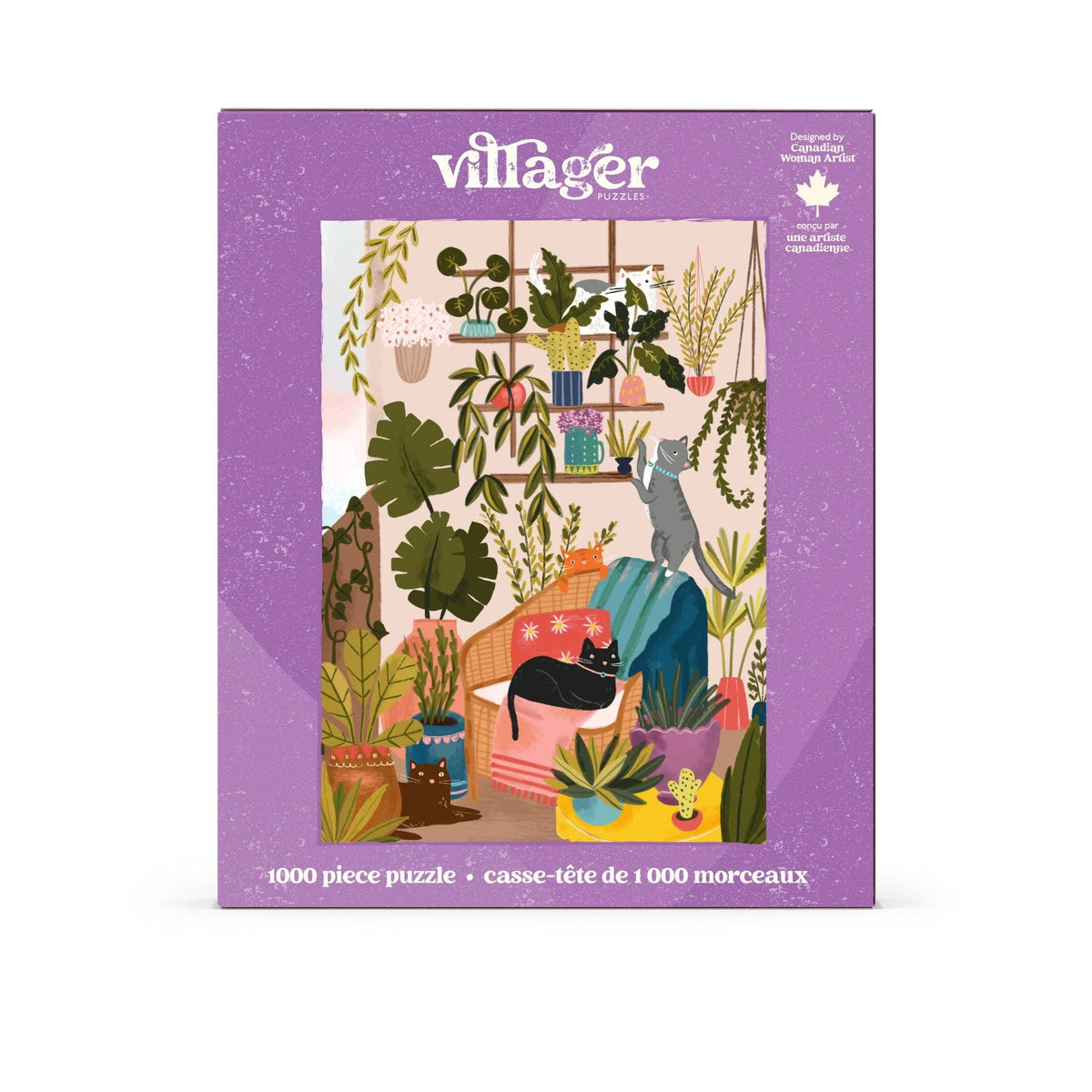 Balcony Cats | 1000-Piece Puzzle | Designed in Ontario, Canada by Laura Konyndyk