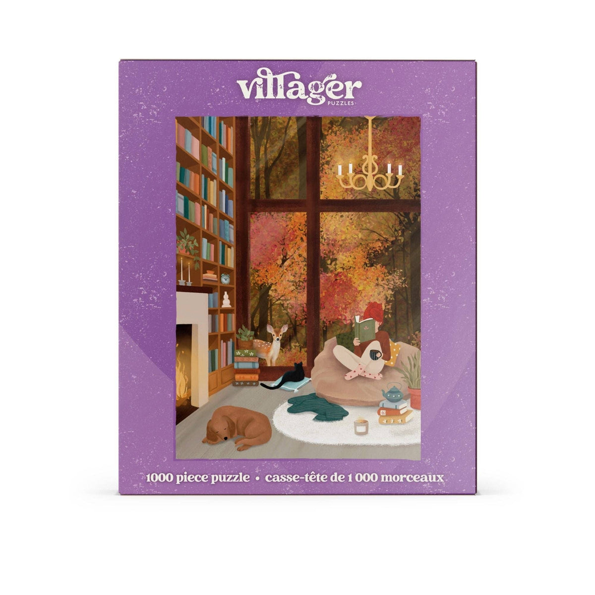Dream Library | Villager Pupzzles 1000-Piece Puzzle | Designed in Alberta, Canada by Tara Younggren