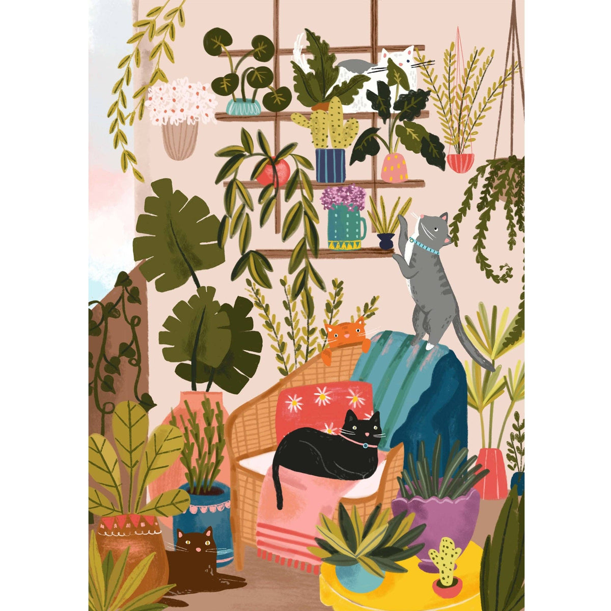Balcony Cats | 1000-Piece Puzzle | Designed in Ontario, Canada by Laura Konyndyk