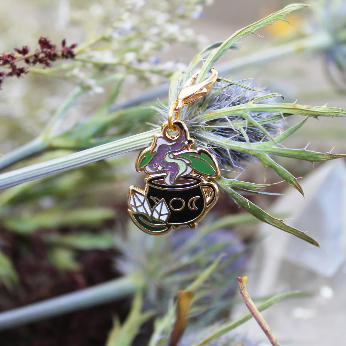 Twill + Print Witchy Brew Progress Keeper / Stitch Marker