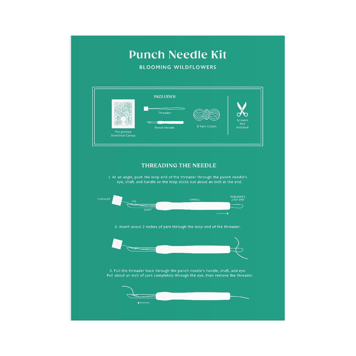 Galison Blooming Wildflowers Punch Needle Kit