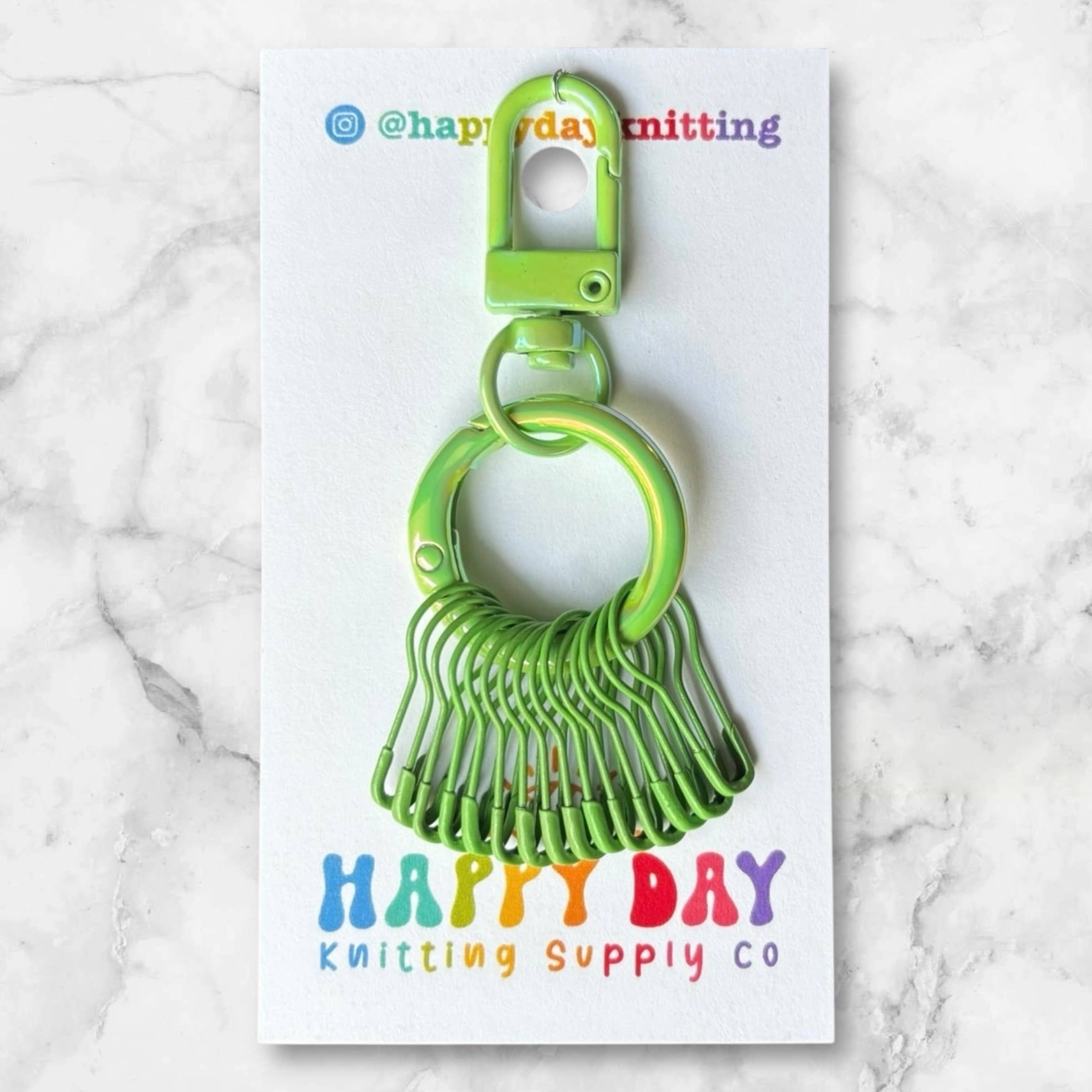 Stitch Marker Holder with 12 Bulb Pin Markers
