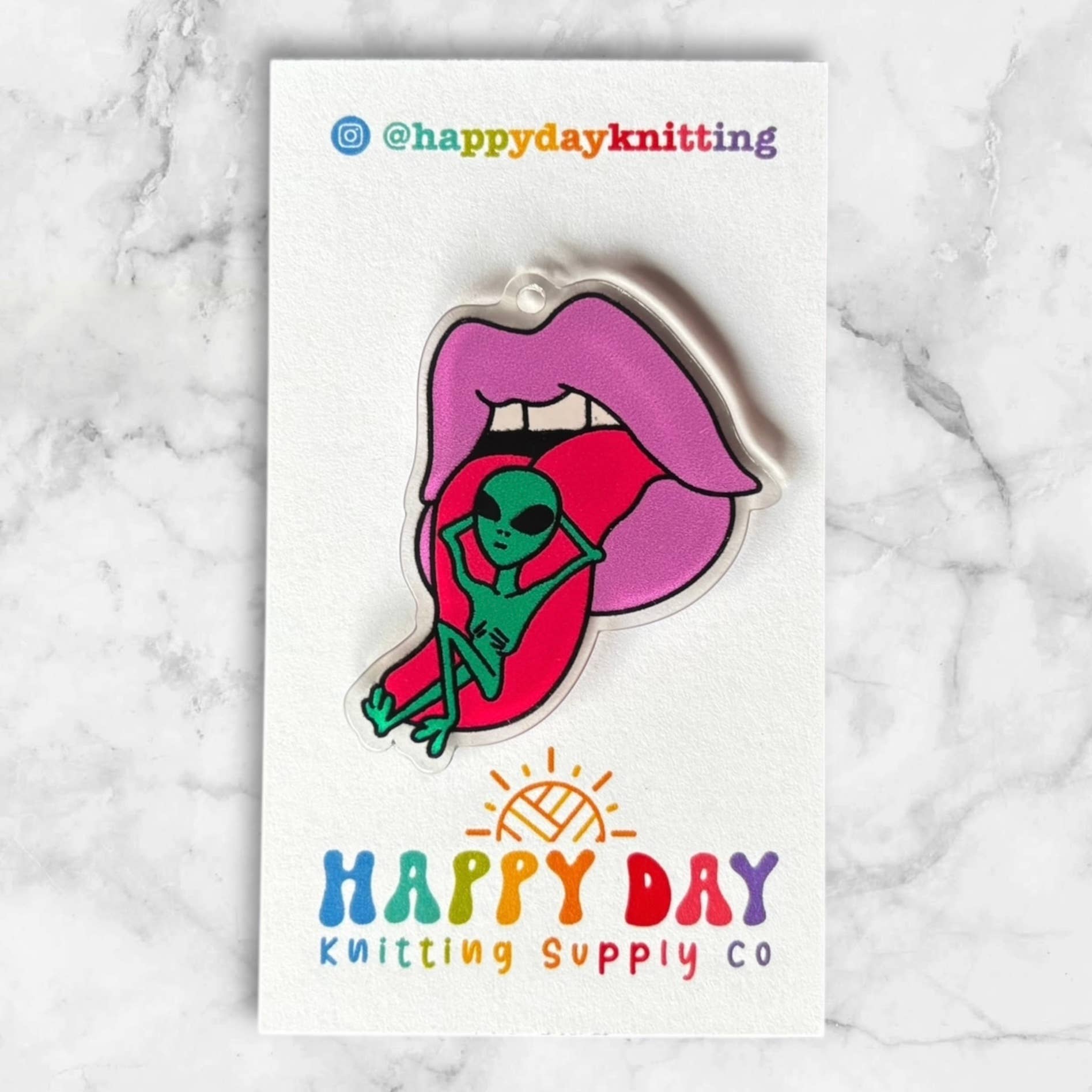 Alien Needle & Stitch Marker Minder #1