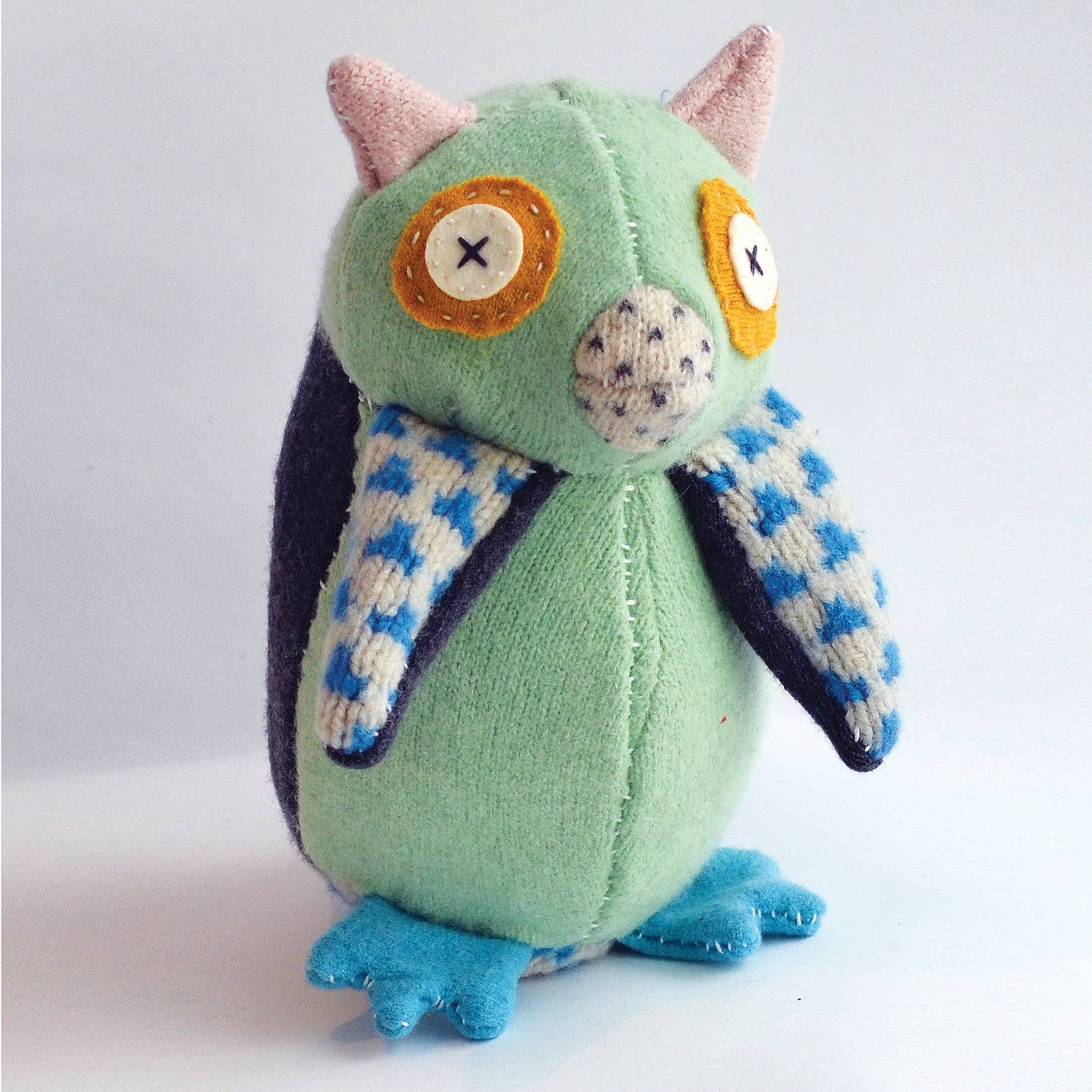 Owl Stuffed Animal DIY Sewing Kit | Reclaimed Wool