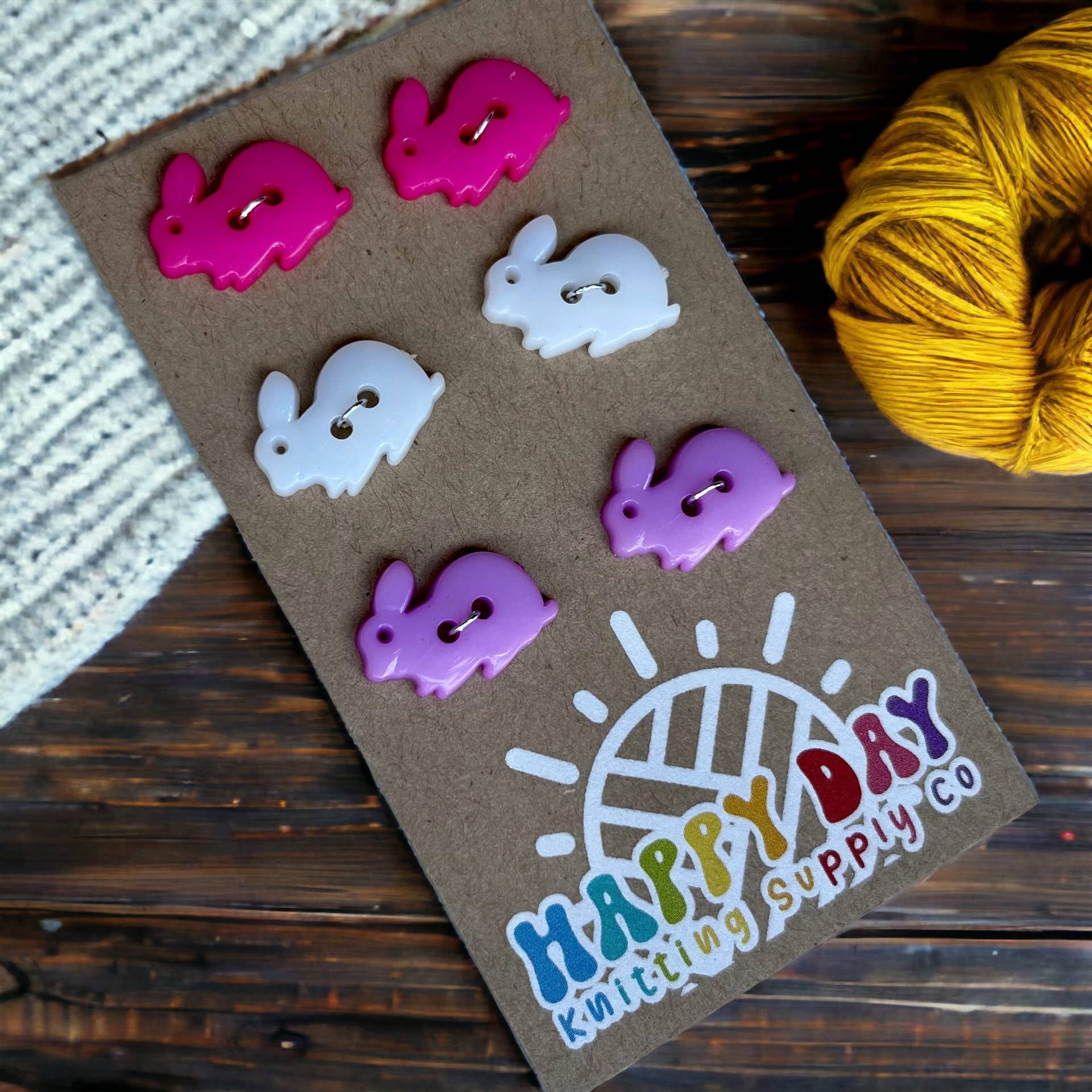 Bunny Buttons - Colourful Buttons for Crafting #6