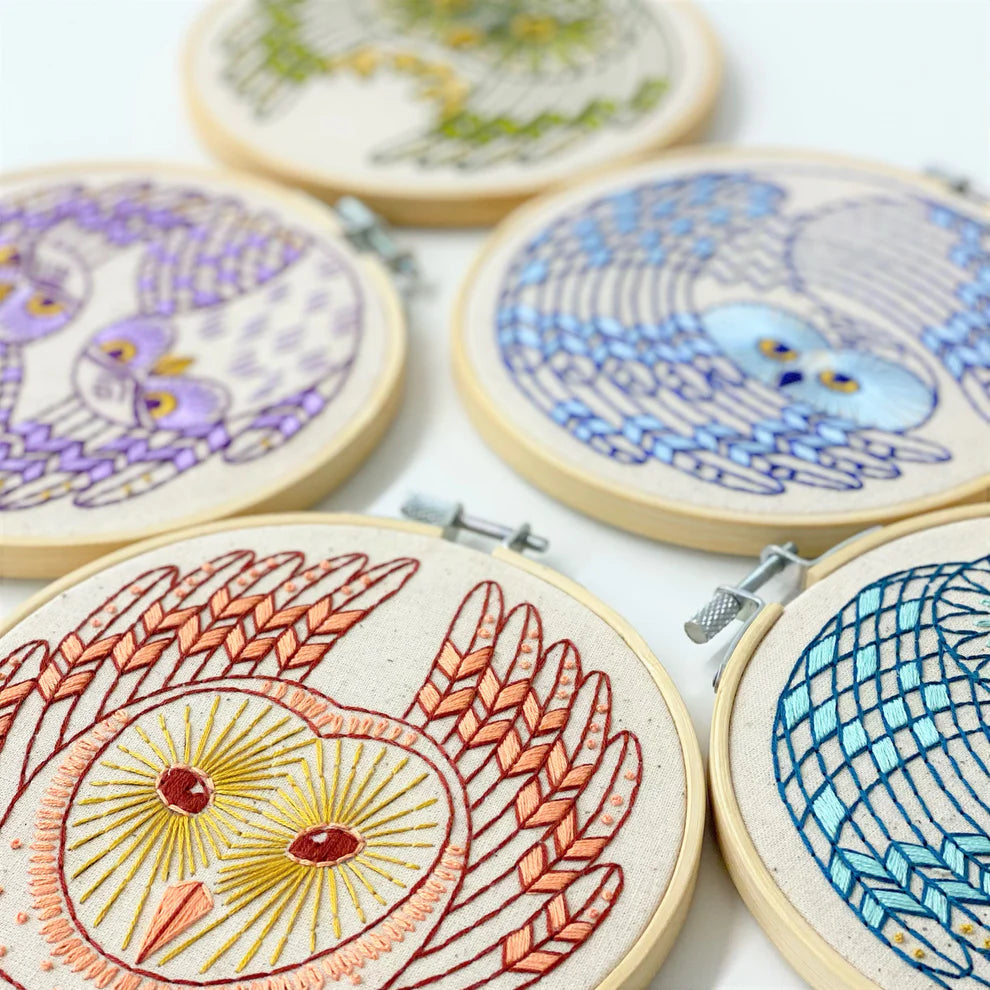 Saw Whet Owl Complete Embroidery Kit