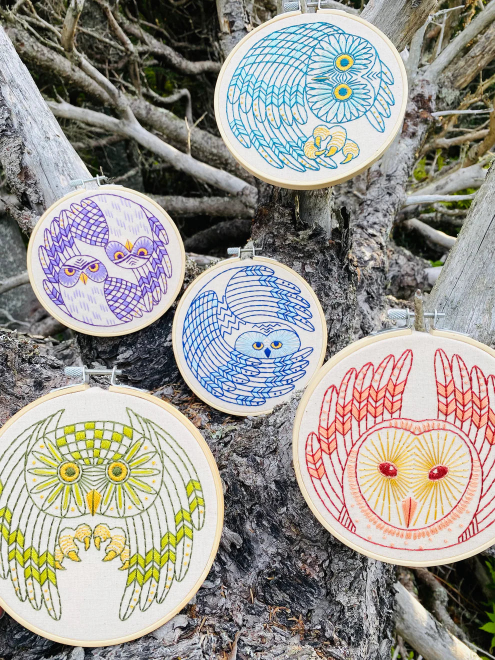 Great Horned Owl Complete Embroidery Kit