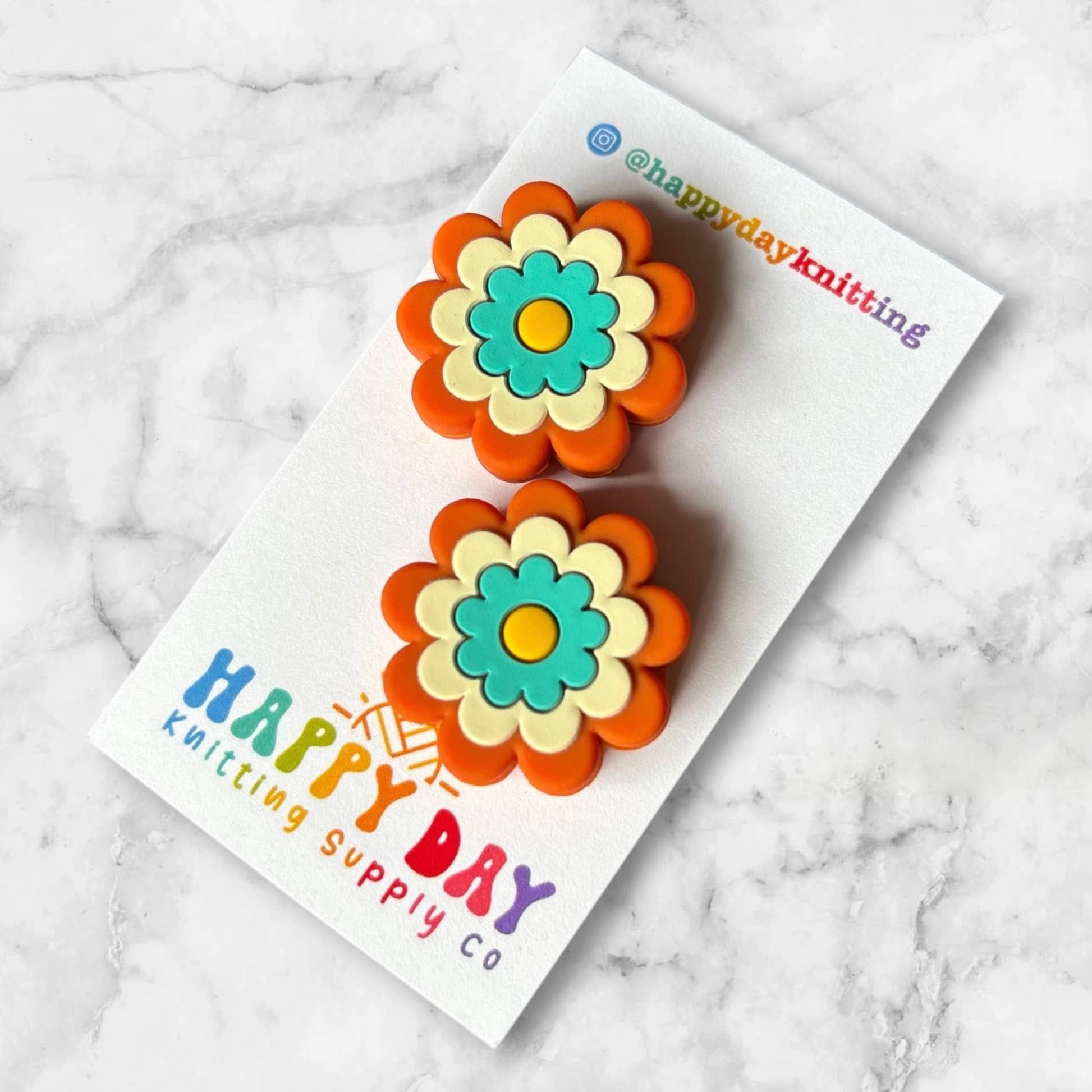Silicone Needle Topper Set - Retro Flowers