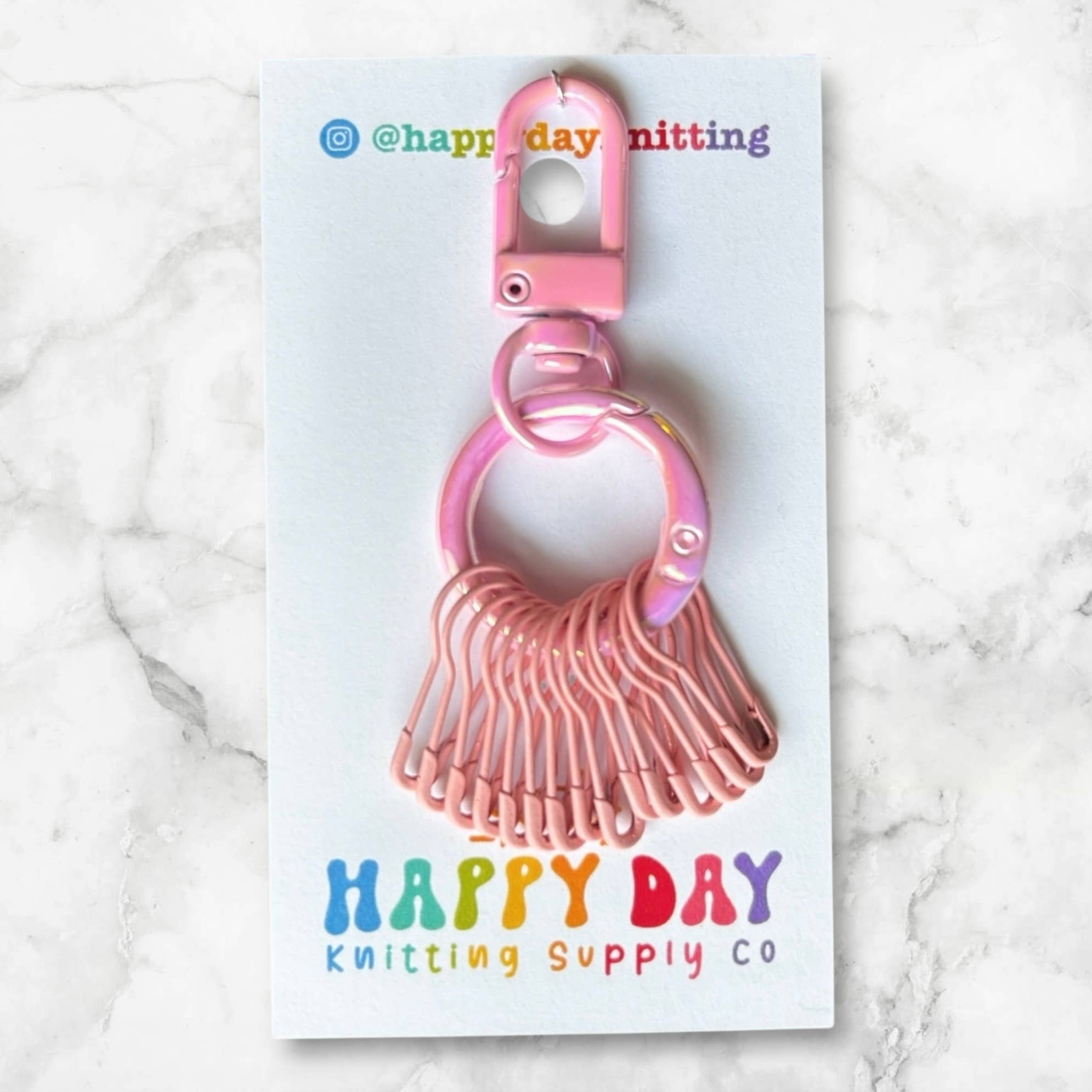 Stitch Marker Holder with 12 Bulb Pin Markers