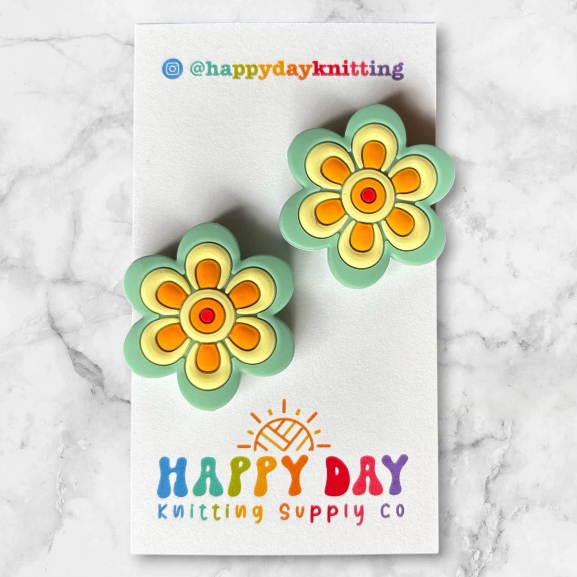 Silicone Needle Topper Set - Retro Flowers