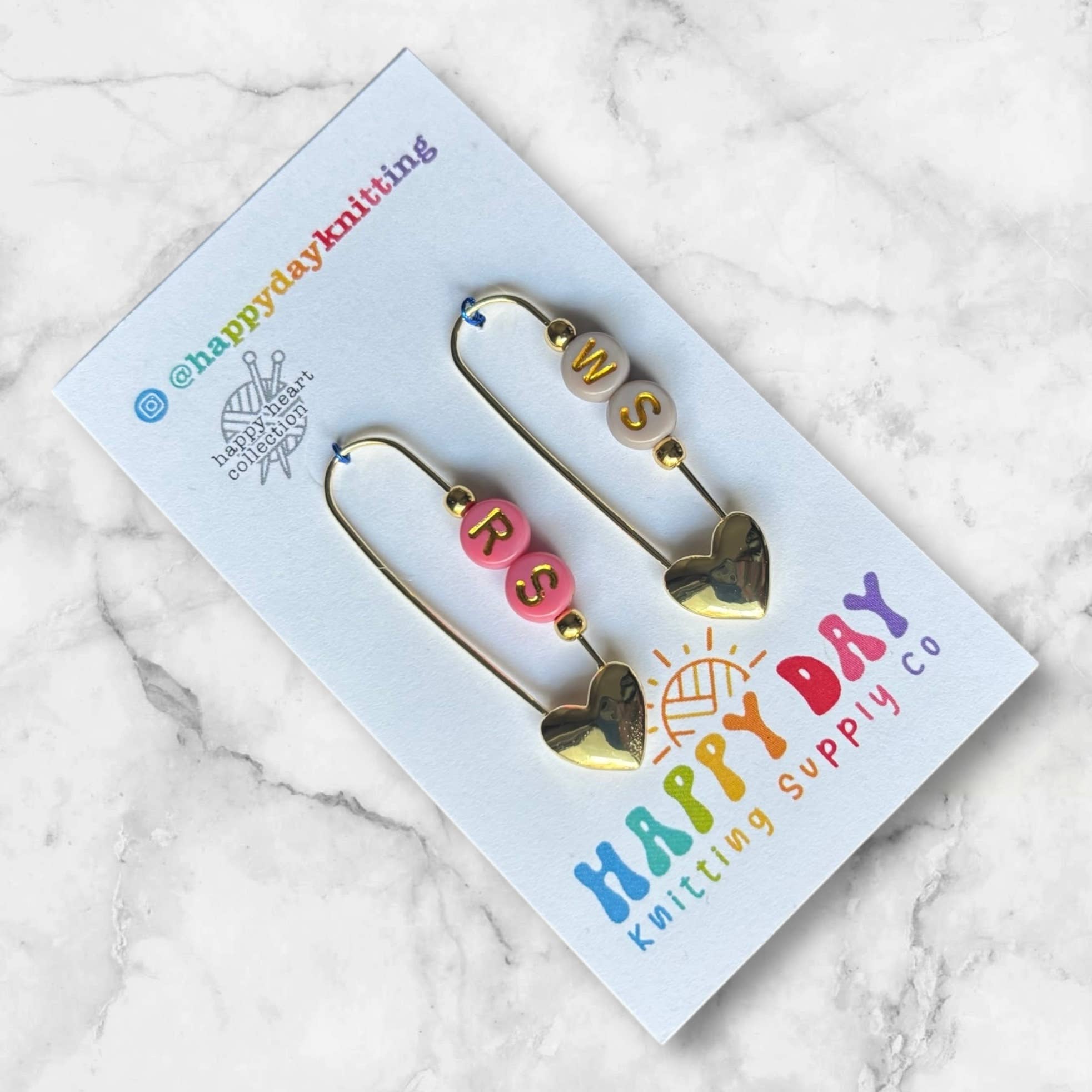 RS / WS - Locking Stitch Markers - Two Tone