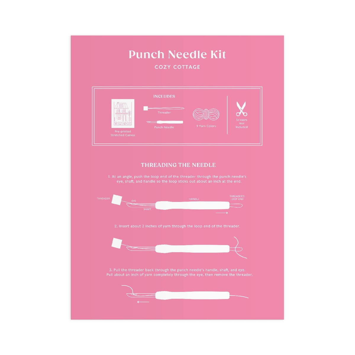 Galison Cozy Cottage Punch Needle Kit