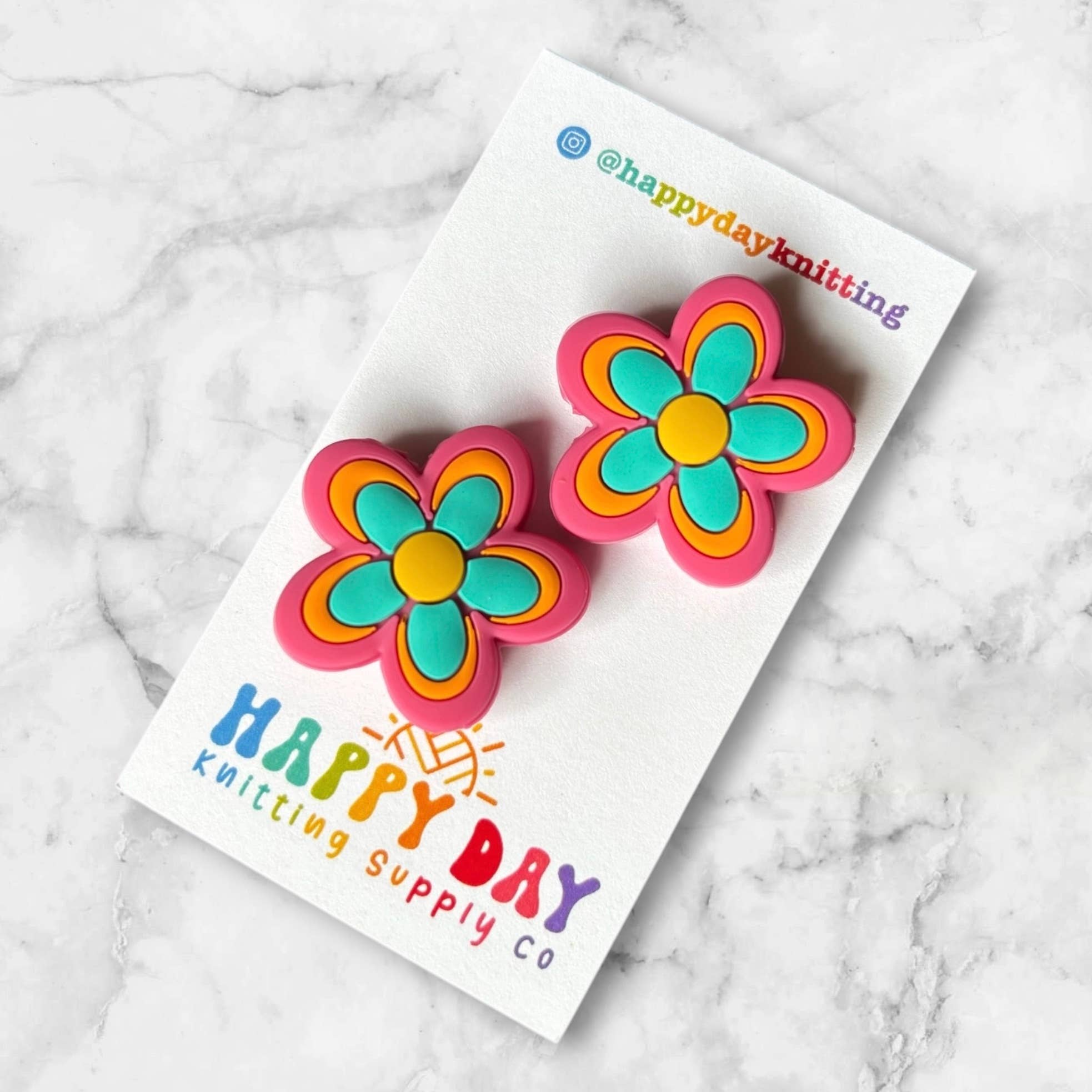 Silicone Needle Topper Set - Retro Flowers