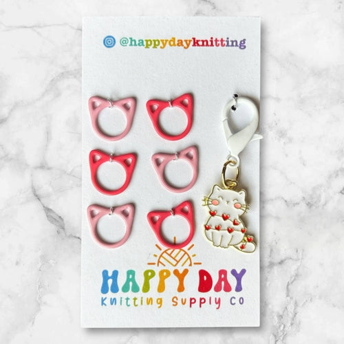 Cat Stitch Marker Packs - Cat Ring Sets