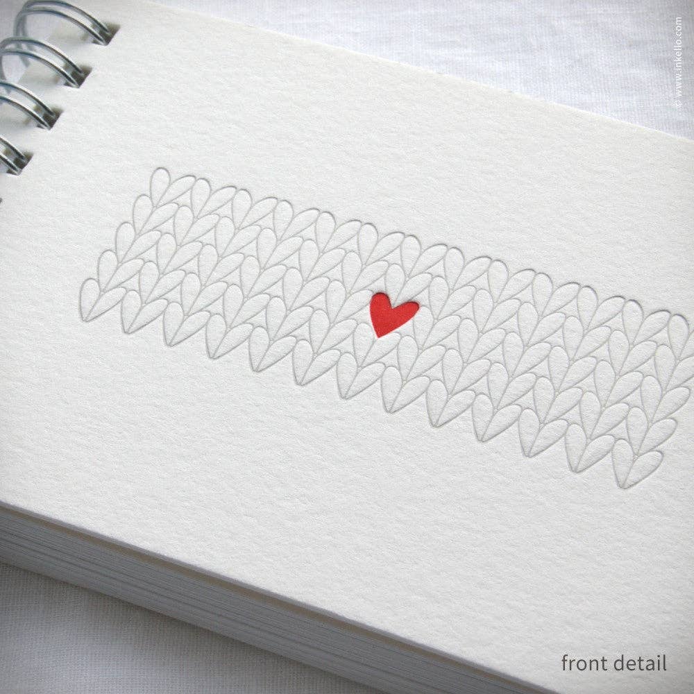 Heart Knitting Spiral Notebook (#410)