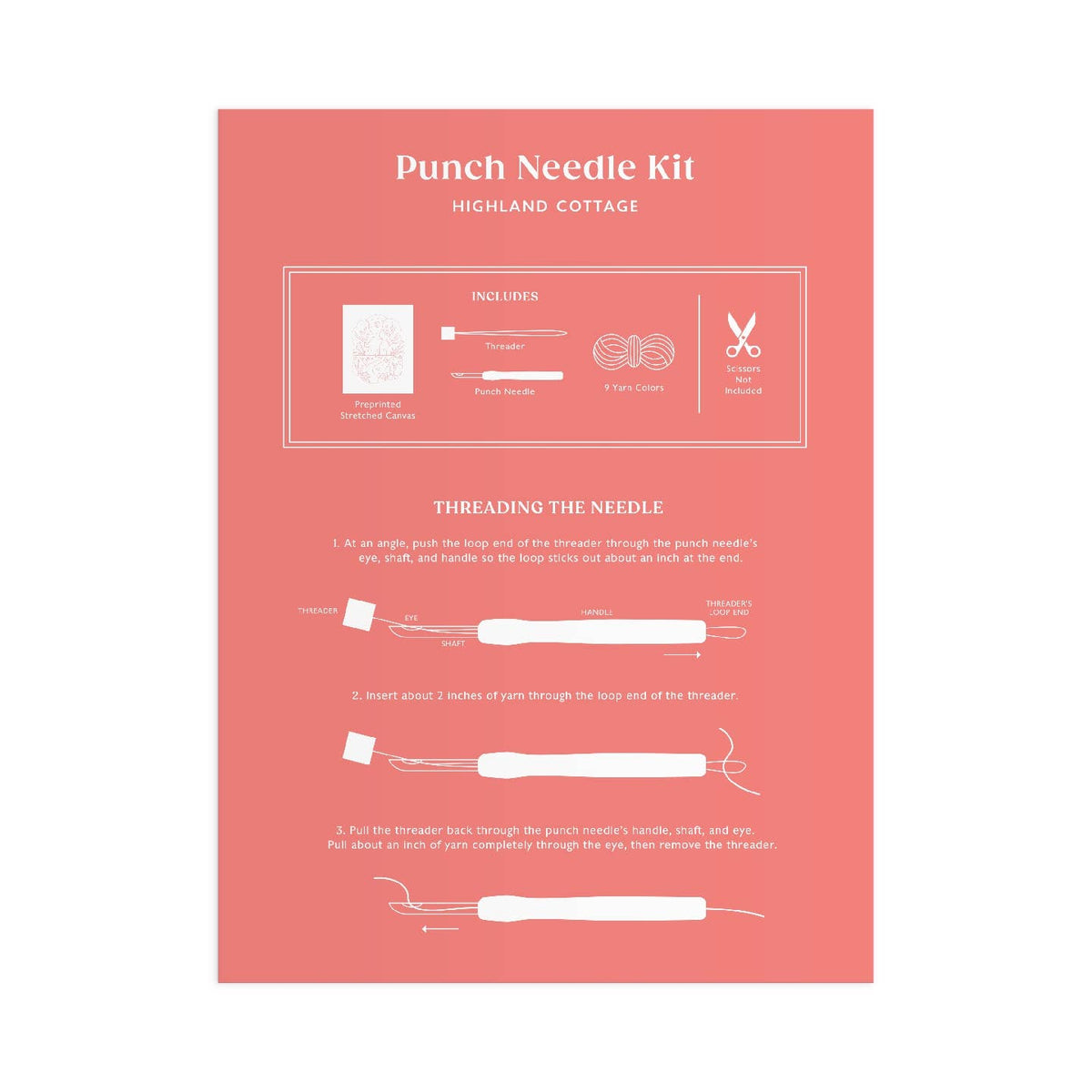 Galison Highland Cottage Punch Needle Kit