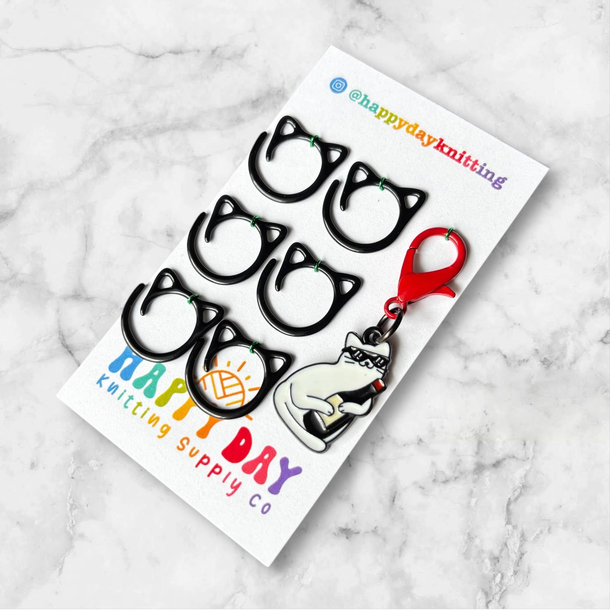 Cat Stitch Marker Packs - Cat Ring Sets
