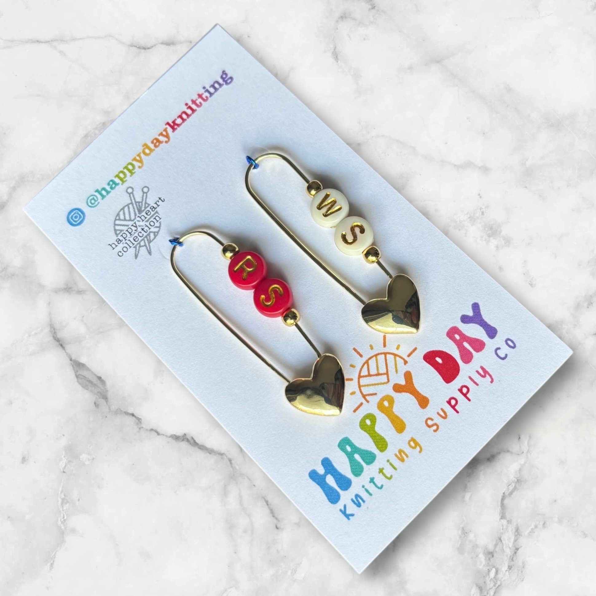 RS / WS - Locking Stitch Markers - Two Tone