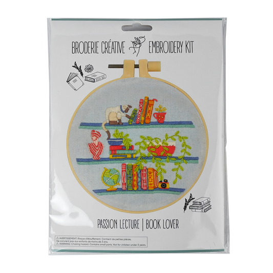 BOOK LOVER EMBROIDERY KIT
