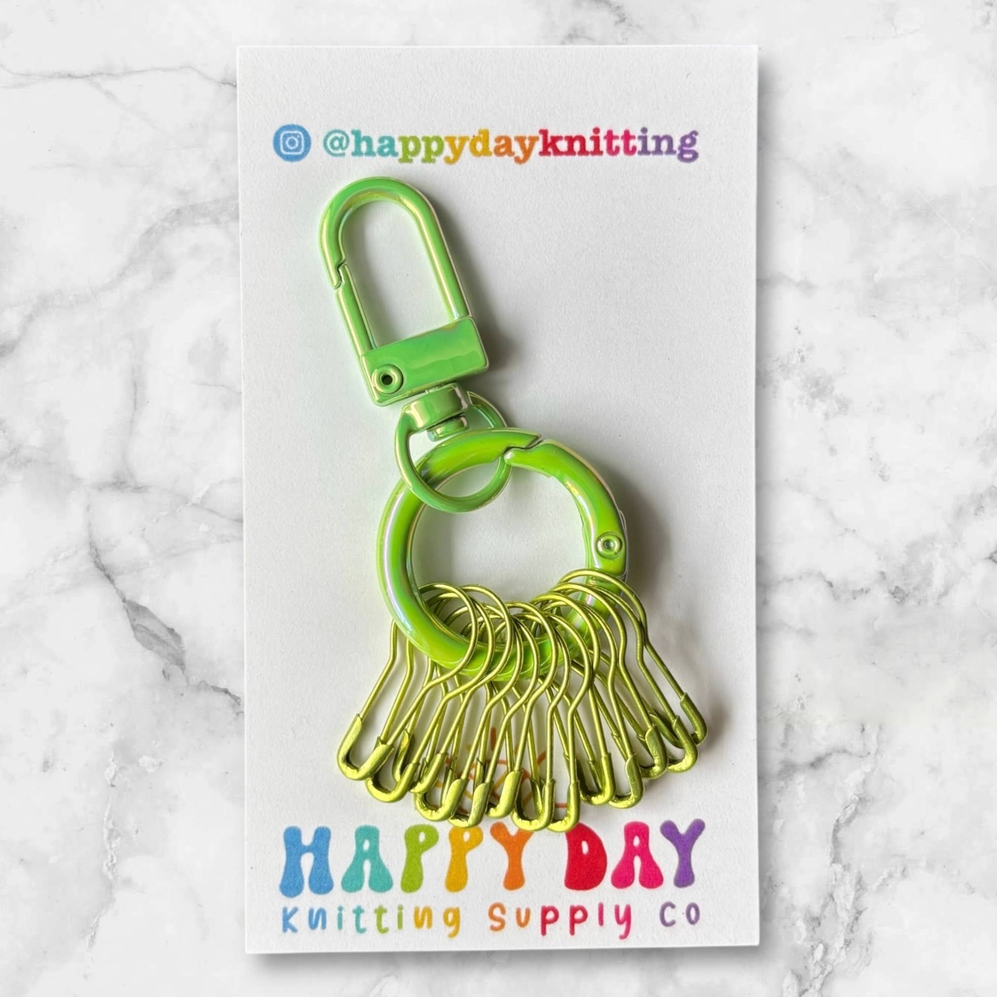 Stitch Marker Holder with 12 Bulb Pin Markers