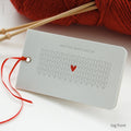 Heart Knitting Tag (#628)
