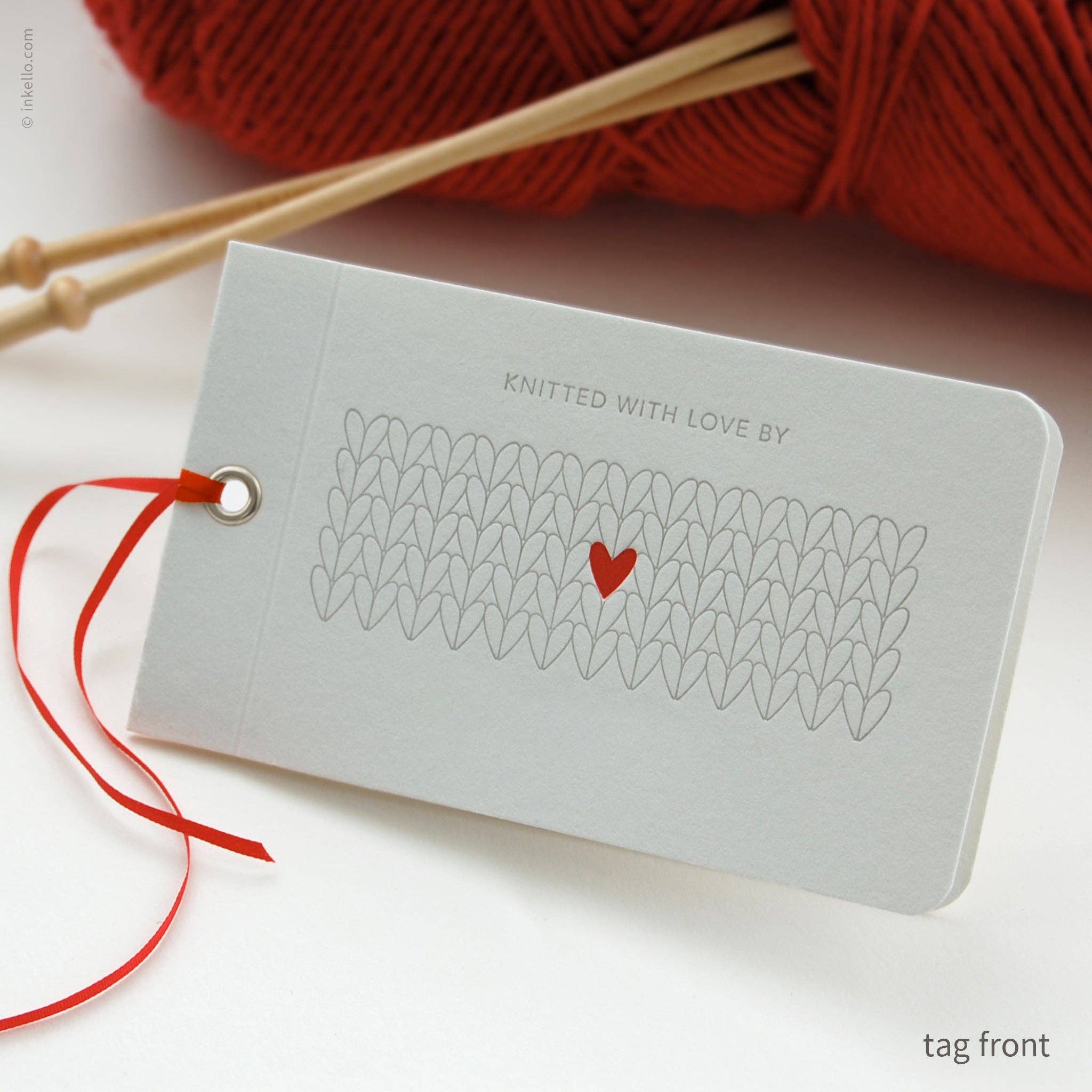Heart Knitting Tag (#628)