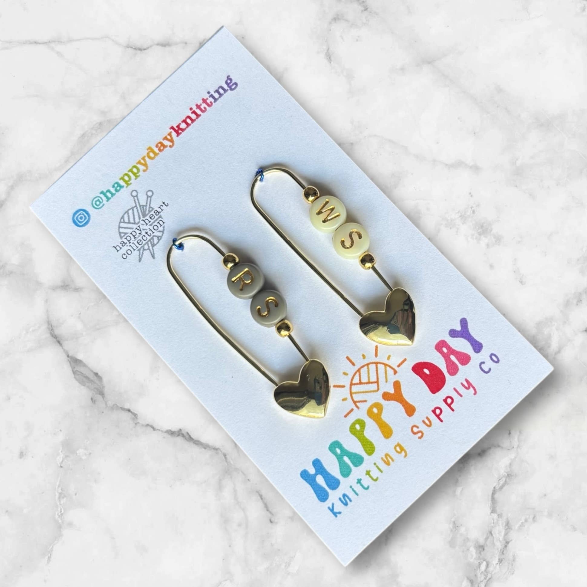 RS / WS - Locking Stitch Markers - Two Tone