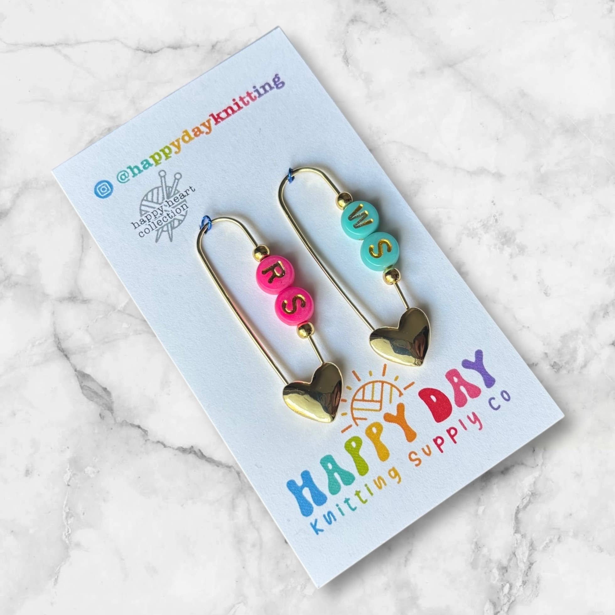 RS / WS - Locking Stitch Markers - Two Tone
