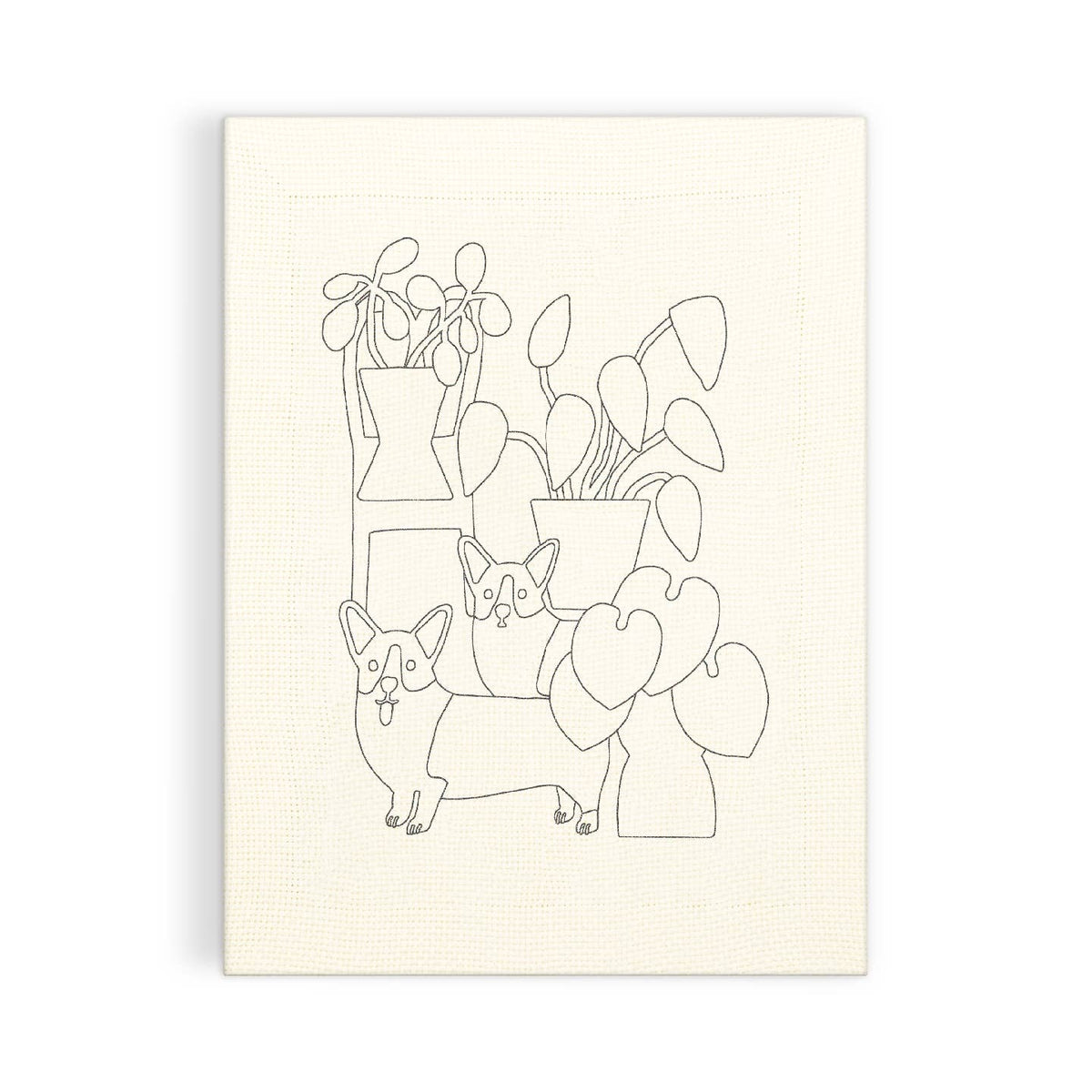 Galison Corgi Friends Punch Needle Kit
