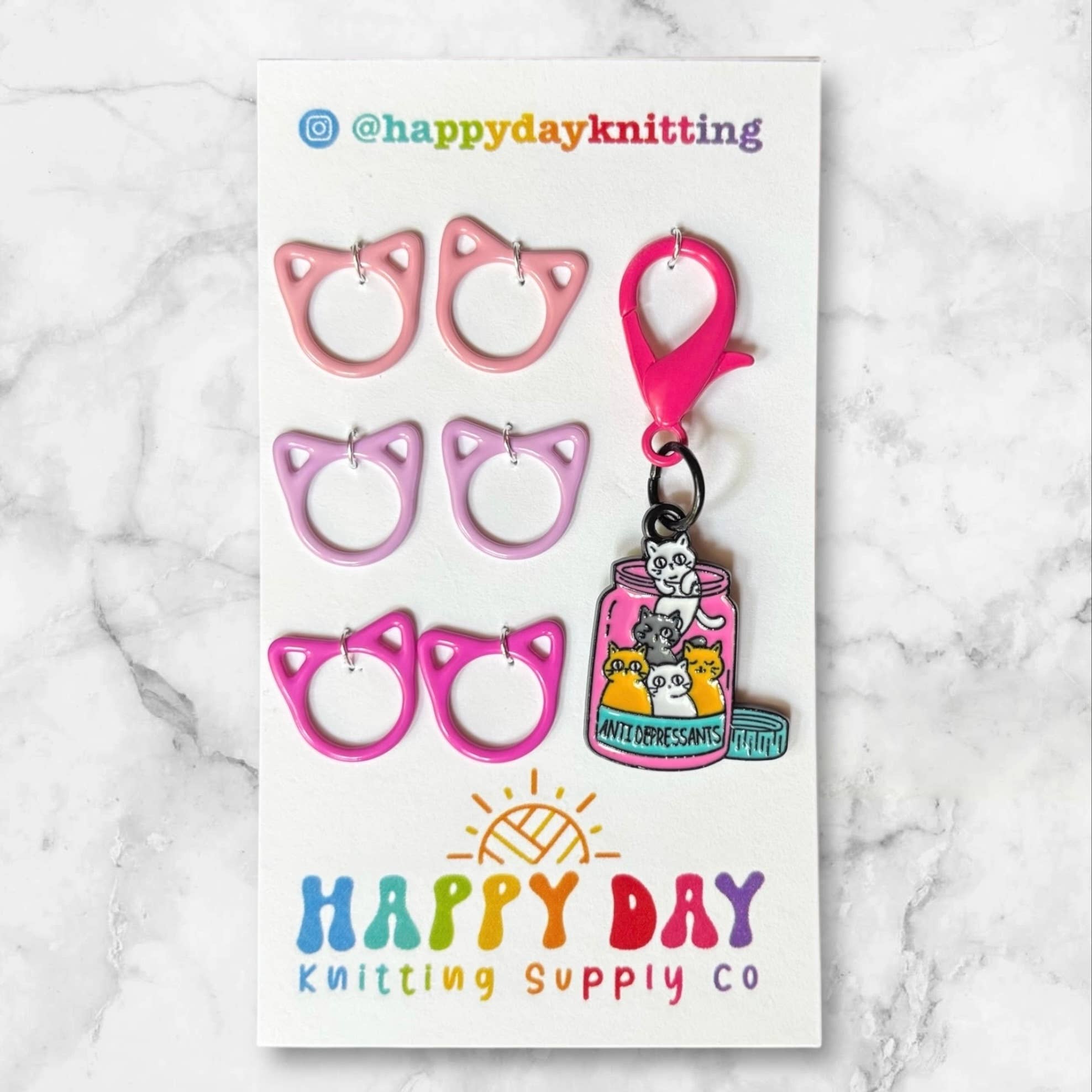 Cat Stitch Marker Packs - Cat Ring Sets