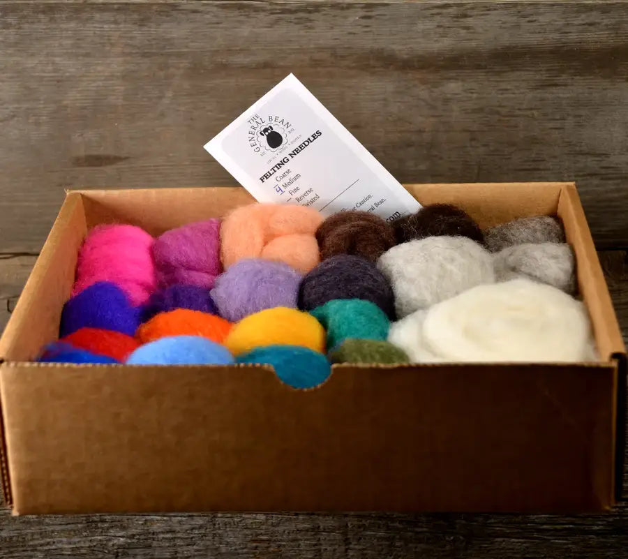 Needle Felting Wool - Solid Colours Pack