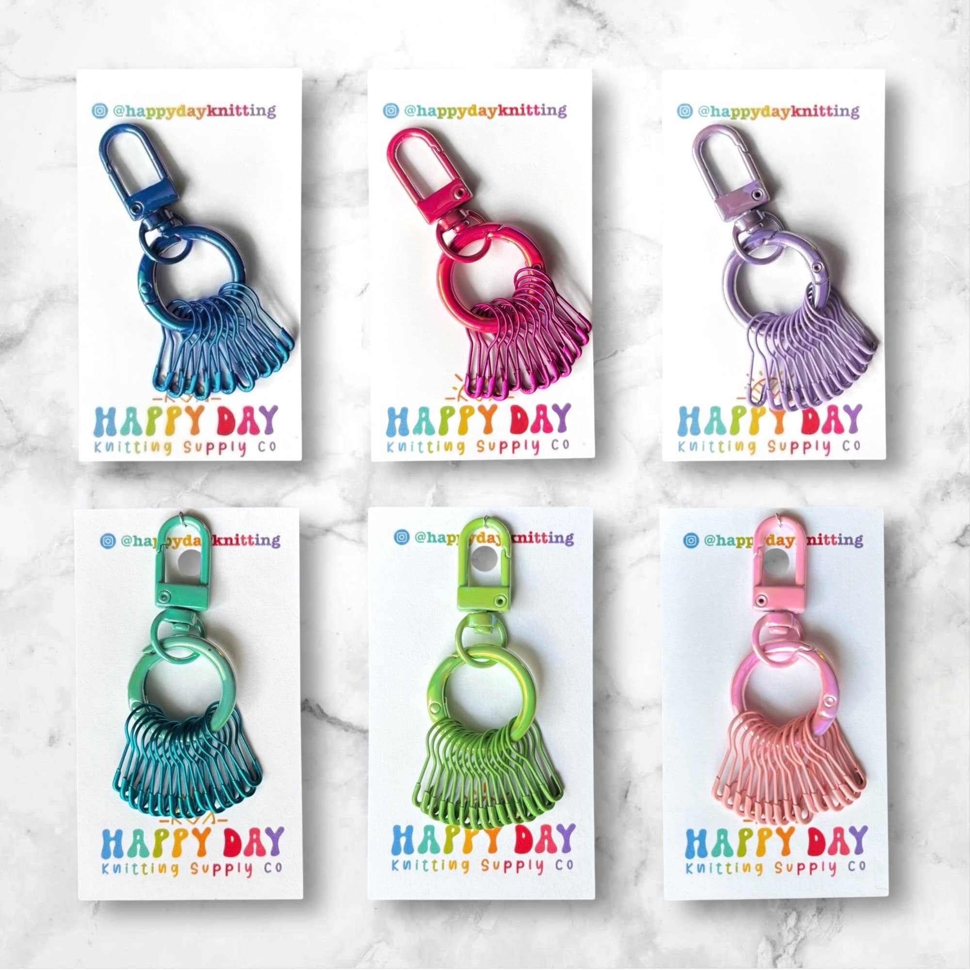 Stitch Marker Holder with 12 Bulb Pin Markers