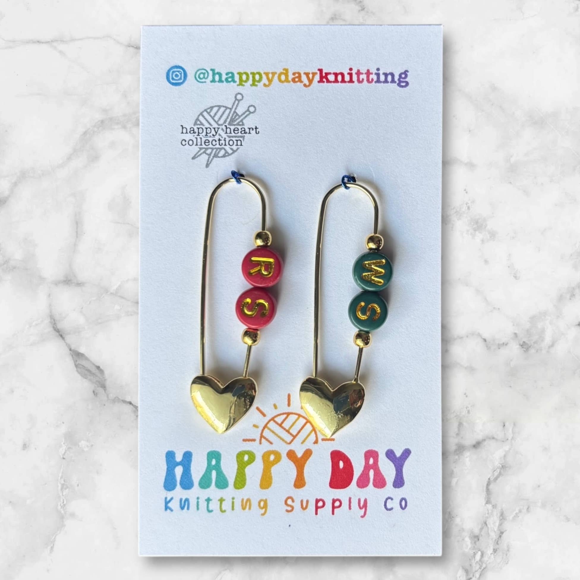 RS / WS - Locking Stitch Markers - Two Tone
