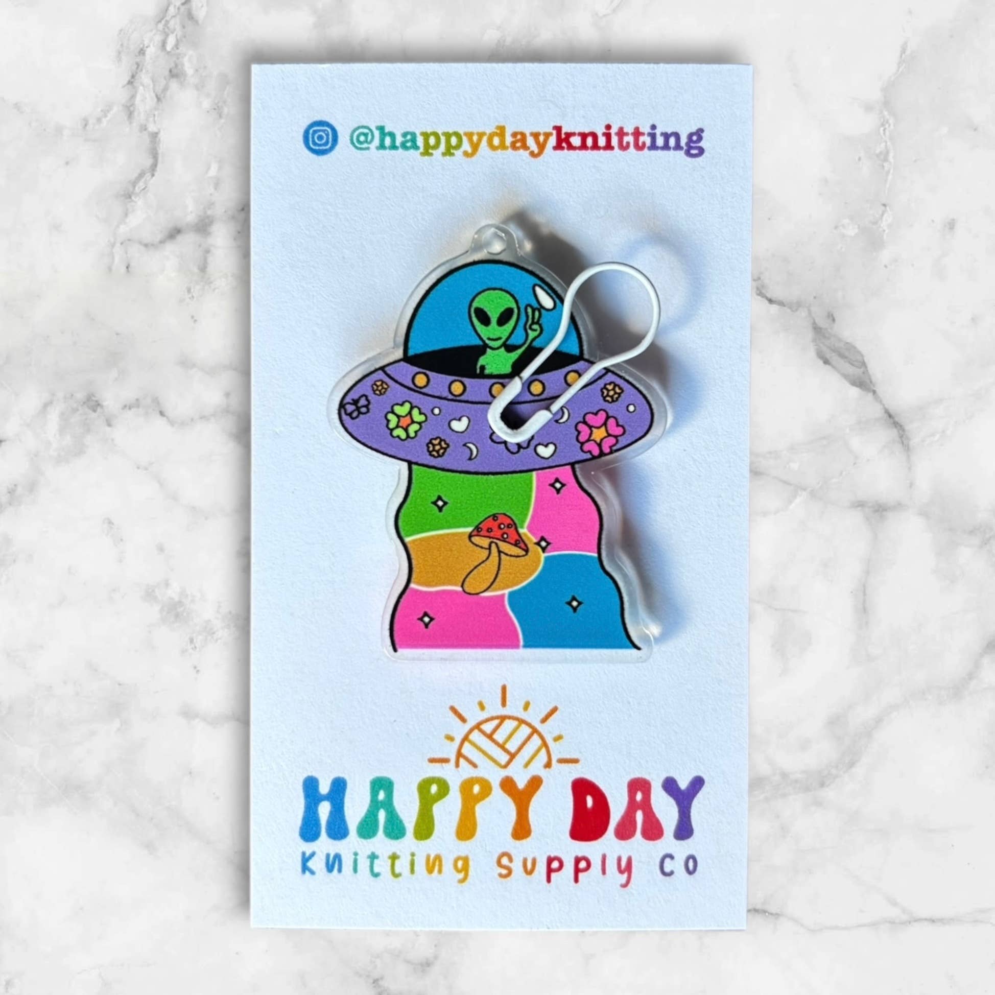 UFO Needle & Stitch Marker Minder #3
