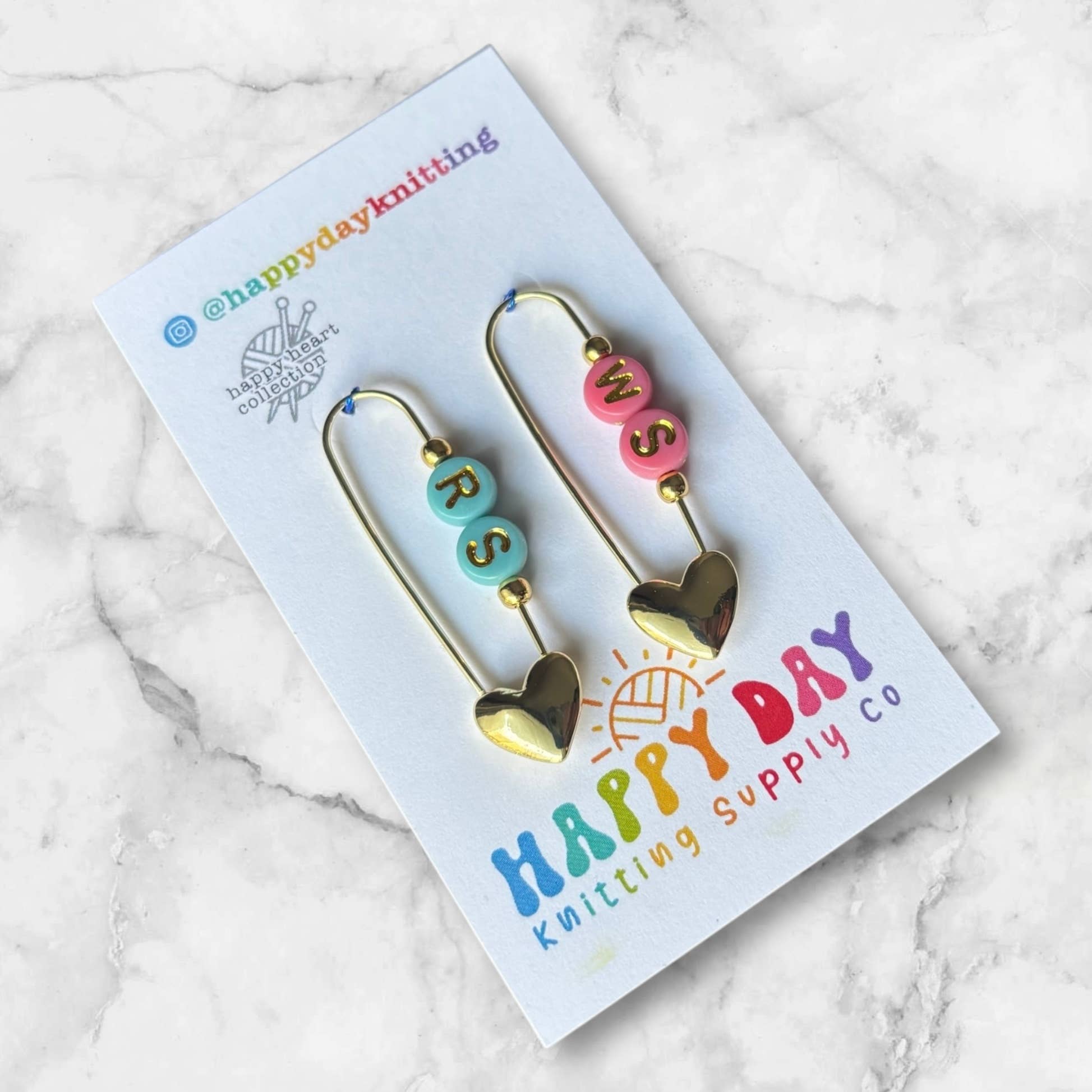 RS / WS - Locking Stitch Markers - Two Tone