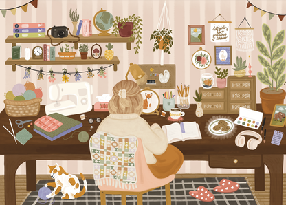 Grandma Hobbies | Villager Puzzles 1000-Piece Puzzle | Designed in Alberta, Canada by Jess Capeling