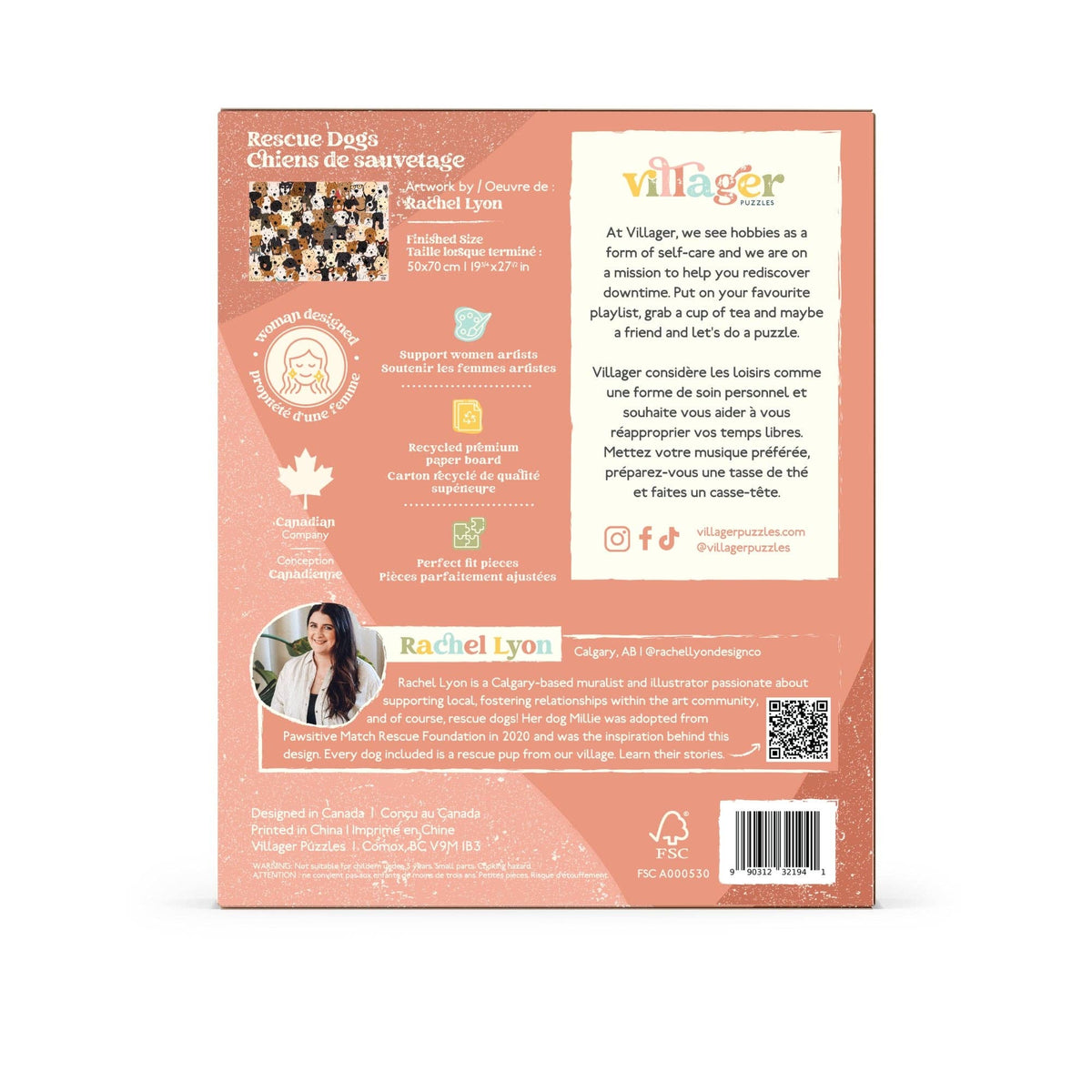 Rescue Dogs | Villager Puzzles 1000-Piece Puzzle | Designed in Alberta, Canada by Rachel Lyon