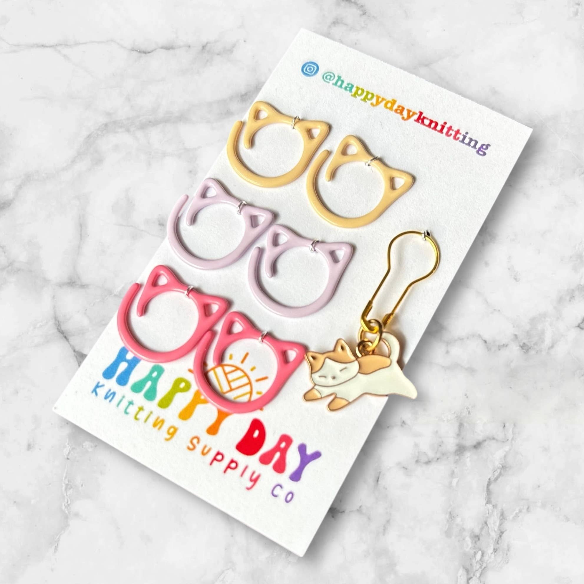 Cat Stitch Marker Packs - Cat Ring Sets