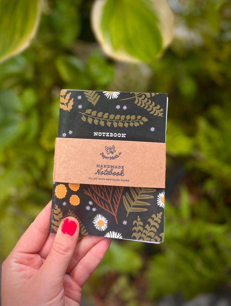 Paper Moth Co. Forest Floor Botanical Handmade Pocket Notebook