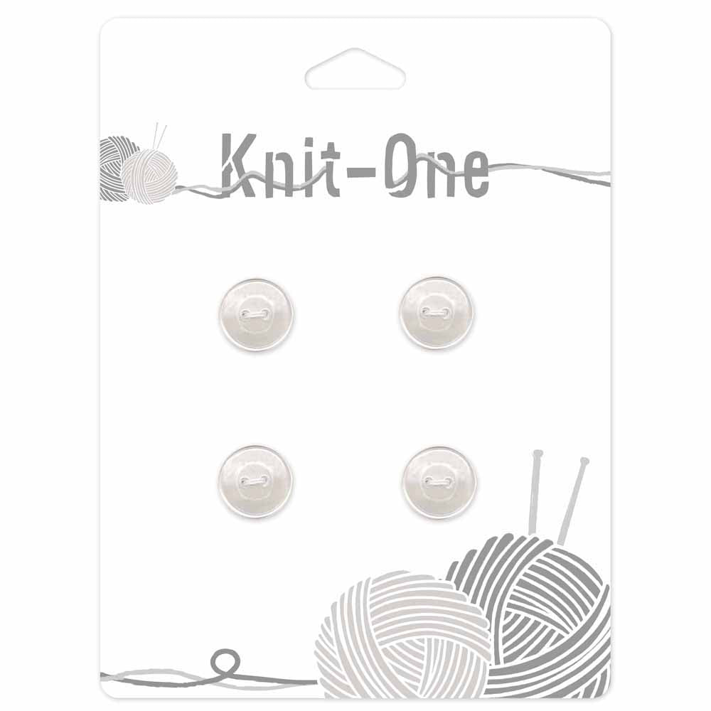 KNIT ONE 2 Hole Pearl Button - 14mm (1⁄2″) - Pearl