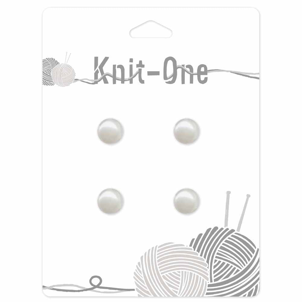 KNIT ONE Shank Pearl Button - 12mm (1⁄2″) - Pearl