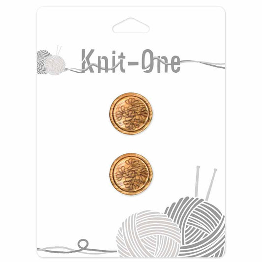 KNIT ONE Shank Wood Button - 20mm (3⁄4″) - Natural