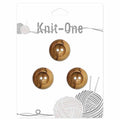 KNIT ONE 2 Hole Wood Button - 22mm (7⁄8″) - Natural