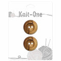 KNIT ONE 2 Hole Wood Button - 28mm (11⁄8″) - Natural