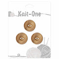 KNIT ONE 2 Hole Wood Button - 22mm (7⁄8″) - Natural