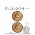 KNIT ONE 2 Hole Wood Button - 35mm (13⁄8″) - Natural