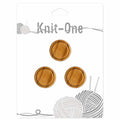 KNIT ONE Shank Wood Button - 22mm (7⁄8″) - Natural