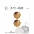 KNIT ONE 2 Hole Wood Button - 25mm (1″) - Natural
