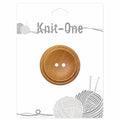 KNIT ONE 2 Hole Wood Button - 40mm (15⁄8″) - Natural
