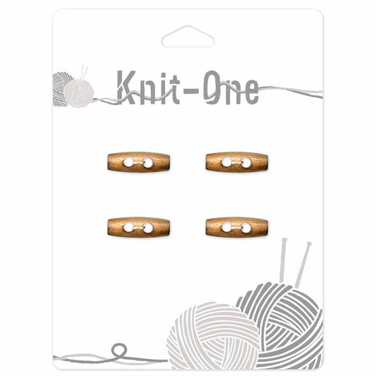 KNIT ONE Toggle Button - 20mm (3⁄4″) - Burnt Wood